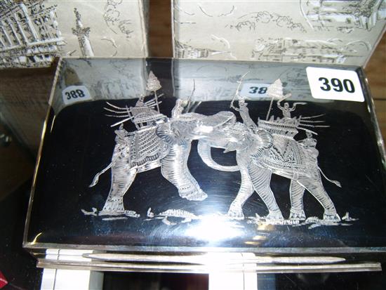 Thai silver cigarette box